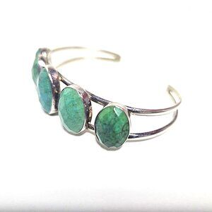 Jay King Signed Sterling Turquoise Cuff